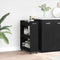 vidaXL Rolling Cabinet Black Oak 60x22x79 cm Engineered Wood