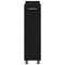 vidaXL Rolling Cabinet Black Oak 60x22x79 cm Engineered Wood