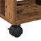 vidaXL Side Table with Wheels - Old Wood, 50x30x55 cm, Engineered Wood