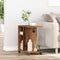 vidaXL Side Table with Wheels - Old Wood, 50x30x55 cm, Engineered Wood