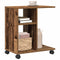 vidaXL Side Table with Wheels - Old Wood, 50x30x55 cm, Engineered Wood