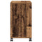 vidaXL Side Table with Wheels - Old Wood, 50x30x55 cm, Engineered Wood