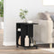 vidaXL Rolling Side Table Black Oak 50x30x55 cm Made of Engineered Wood
