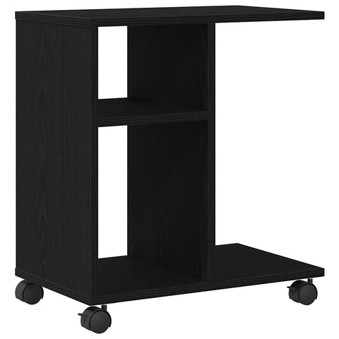 vidaXL Side Table with Shelf Black oak 50 x 30 x 55 cm Engineered Wood