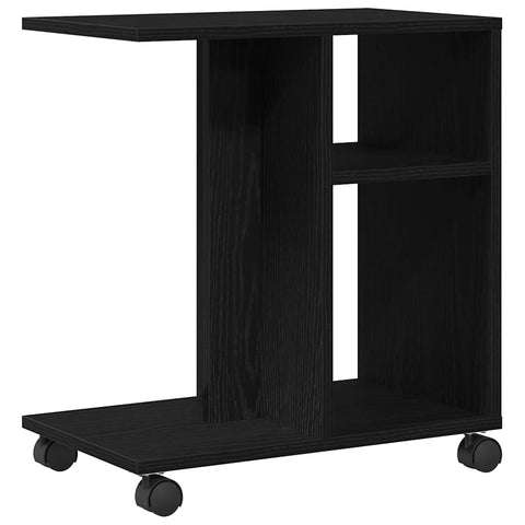 vidaXL Side Table with Shelf Black oak 50 x 30 x 55 cm Engineered Wood