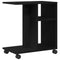 vidaXL Rolling Side Table Black Oak 50x30x55 cm Made of Engineered Wood