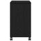 vidaXL Rolling Side Table Black Oak 50x30x55 cm Made of Engineered Wood