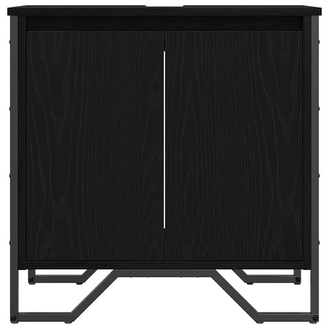 vidaXL Sink Cabinet Black Oak 60 x 35 x 60 cm Engineered wood