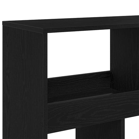 vidaXL Plant Stand Black Oak Engineered Wood 100x33x187,5 cm