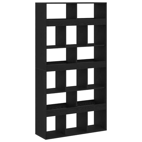 vidaXL Plant Stand Black Oak Engineered Wood 100x33x187,5 cm