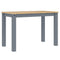 vidaXL 3 Piece Dining Set Panama Grey Solid Wood Pine