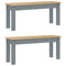 vidaXL 3 Piece Dining Set Panama Grey Solid Wood Pine