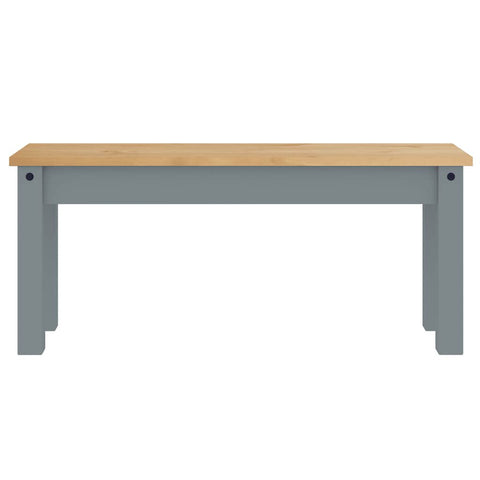 vidaXL 3 Piece Dining Set Panama Grey Solid Wood Pine