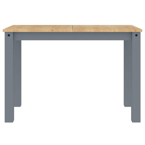 vidaXL 3 Piece Dining Set Panama Grey Solid Wood Pine