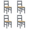 vidaXL 5 Piece Dining Set Panama Grey Solid Wood Pine