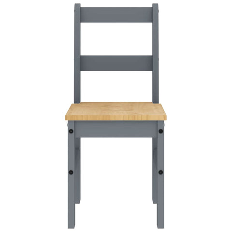 vidaXL 5 Piece Dining Set Panama Grey Solid Wood Pine