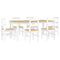 vidaXL 7 Piece Dining Set Panama White Solid Wood Pine
