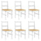 vidaXL 7 Piece Dining Set Panama White Solid Wood Pine
