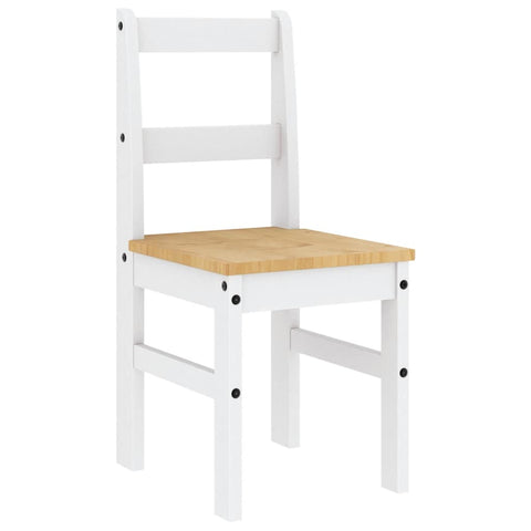 vidaXL 7 Piece Dining Set Panama White Solid Wood Pine