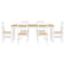 vidaXL 7 Piece Dining Set Panama White Solid Wood Pine
