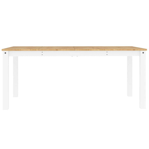 vidaXL 7 Piece Dining Set Panama White Solid Wood Pine
