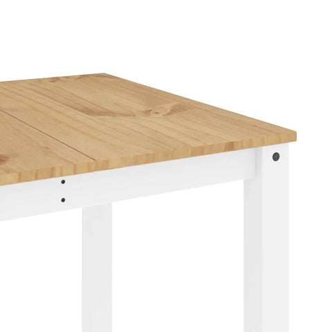 vidaXL 7 Piece Dining Set Panama White Solid Wood Pine