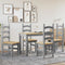 vidaXL 5 Piece Dining Set Panama Grey Solid Wood Pine