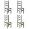 vidaXL 5 Piece Dining Set Panama Grey Solid Wood Pine