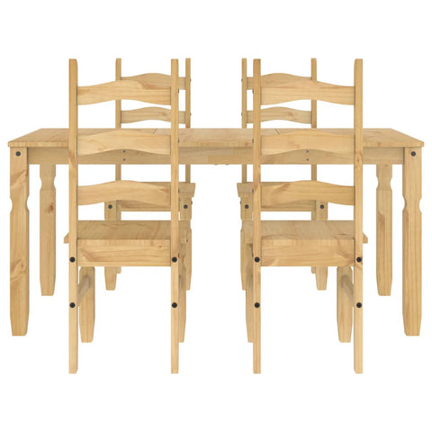 vidaXL 5 Piece Dining Set Panama Solid Wood Pine