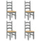 vidaXL 5 Piece Dining Set Panama Grey Solid Wood Pine
