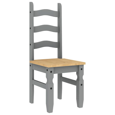 vidaXL 5 Piece Dining Set Panama Grey Solid Wood Pine