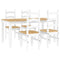 vidaXL 5 Piece Dining Set Panama White Solid Wood Pine