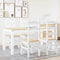 vidaXL 5 Piece Dining Set Panama White Solid Wood Pine