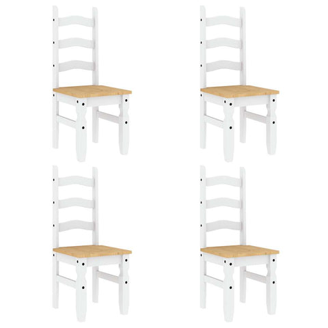 vidaXL 5 Piece Dining Set Panama White Solid Wood Pine