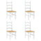 vidaXL 5 Piece Dining Set Panama White Solid Wood Pine