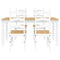 vidaXL 5 Piece Dining Set Panama White Solid Wood Pine