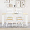 vidaXL 5 Piece Dining Set Panama White Solid Wood Pine