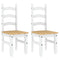 vidaXL 3 Piece Dining Set Panama White Solid Wood Pine