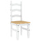 vidaXL 3 Piece Dining Set Panama White Solid Wood Pine
