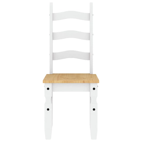 vidaXL 3 Piece Dining Set Panama White Solid Wood Pine
