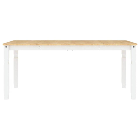 vidaXL 3 Piece Dining Set Panama White Solid Wood Pine