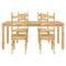 vidaXL 5 Piece Dining Set Panama Solid Wood Pine