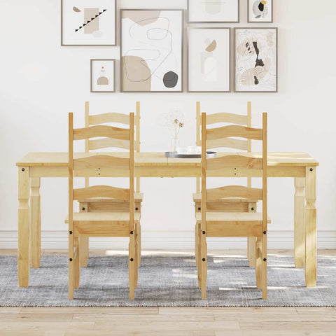 vidaXL 5 Piece Dining Set Panama Solid Wood Pine