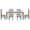 vidaXL 7 Piece Dining Set Panama Grey Solid Wood Pine