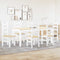 vidaXL 7 Piece Dining Set Panama White Solid Wood Pine