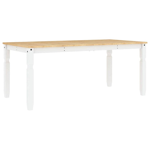 vidaXL 7 Piece Dining Set Panama White Solid Wood Pine