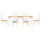 vidaXL 7 Piece Dining Set Panama White Solid Wood Pine
