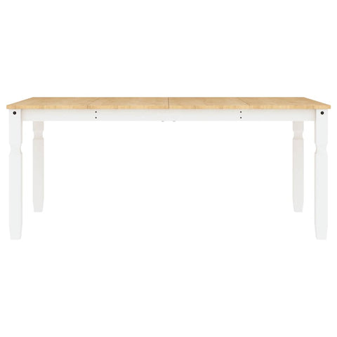 vidaXL 7 Piece Dining Set Panama White Solid Wood Pine