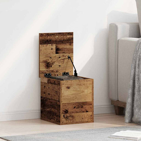 vidaXL Storage Box Old Wood 30 x 35 x 35 cm Engineered Wood