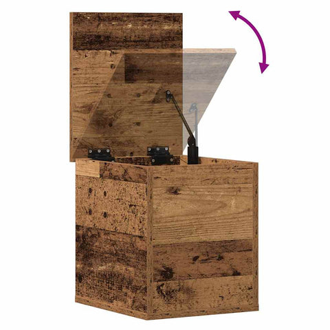 vidaXL Storage Box Old Wood 30 x 35 x 35 cm Engineered Wood